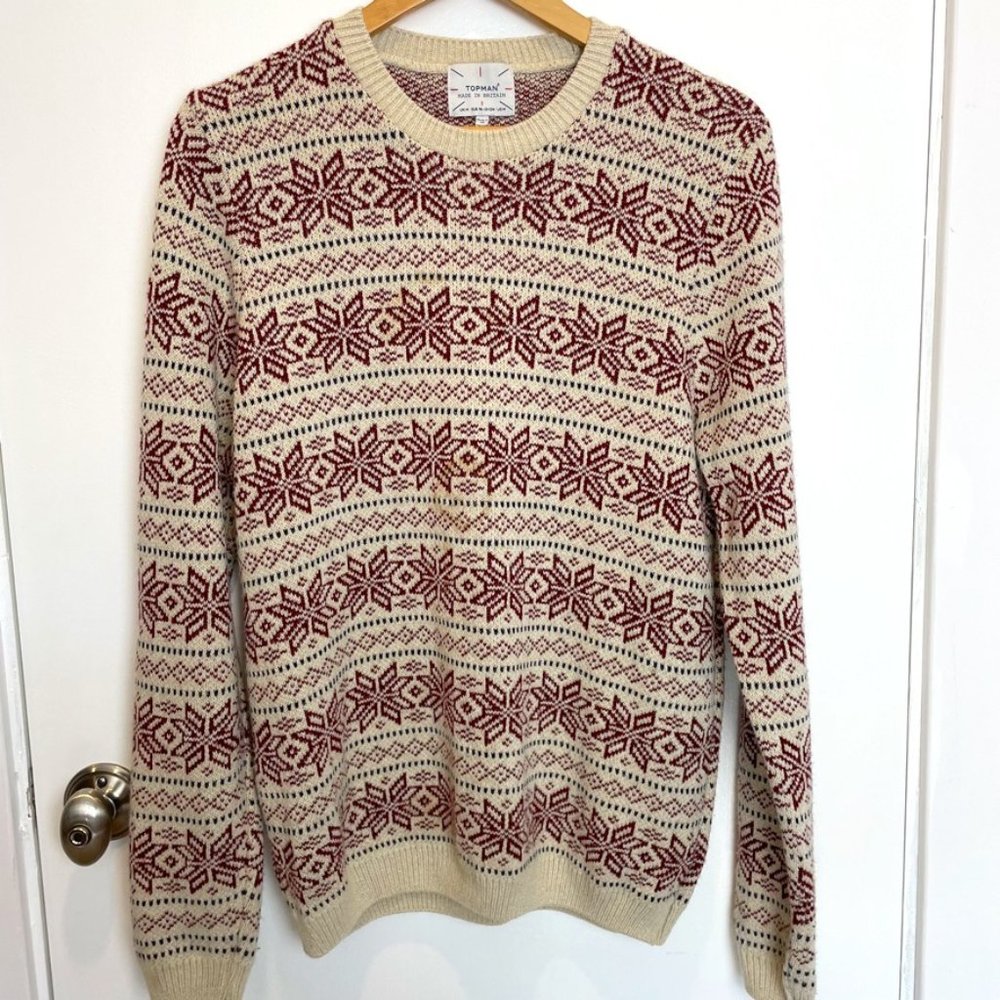 Topman arctic knit sweater.  Made in Britain.